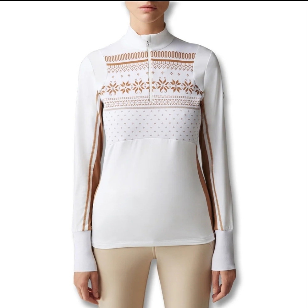 Bogner White Nordic Quarter Zip Pullover 12